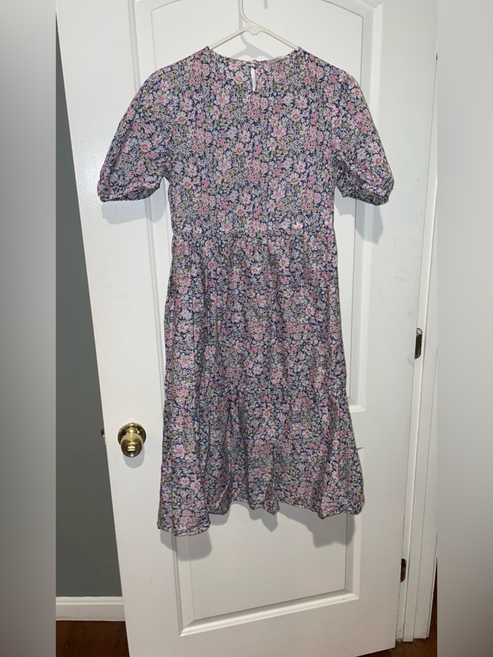 New! Casey Marks Madeline Floral Baby Doll Midi Dress 🌸 Small - Picture 4 of 12
